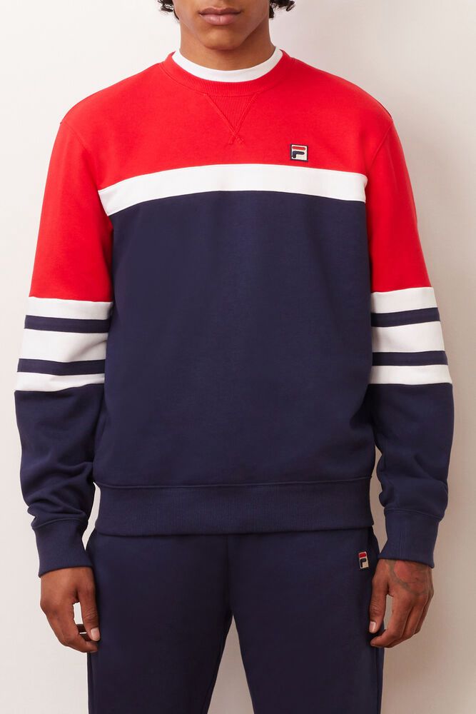 Fila Sweatshirt Mens Navy - Verus Crew - Philippines 4861230-LN